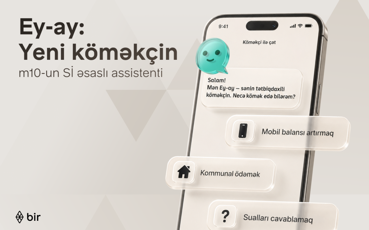 Bir Azərbaycanda ilk süni intellekt əsaslı elektron pulqabı asistentini təqdim edib